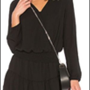 LBD + LIKE NEW | Smocked Surplice Dress | Black